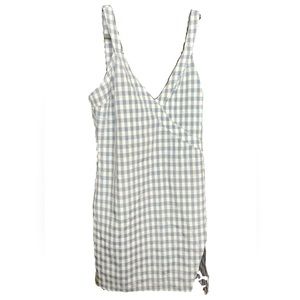 Purple and White Plaid Mini Dress Size M/L